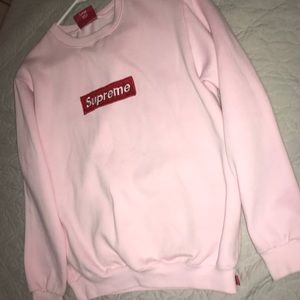 pink supreme sweater